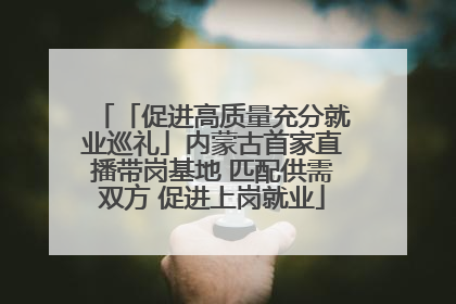「促进高质量充分就业巡礼」内蒙古首家直播带岗基地 匹配供需双方 促进上岗就业