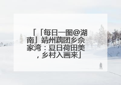 「每日一图@湖南」靖州藕团乡佘家湾：夏日荷田美，乡村入画来