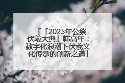 「2025年公祭伏羲大典」韩高年：数字化浪潮下伏羲文化传承的创新之道