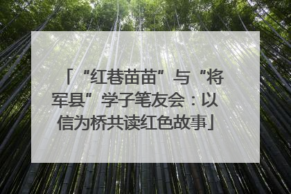 “红巷苗苗”与“将军县”学子笔友会：以信为桥共读红色故事