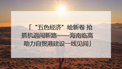 “五色经济”绘新卷 抢抓机遇闯新路——海南临高助力自贸港建设一线见闻