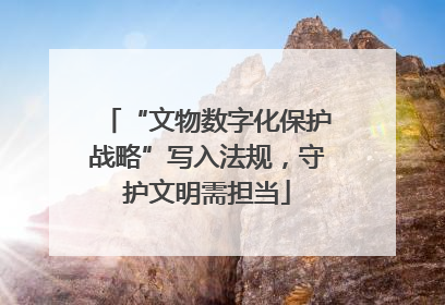 “文物数字化保护战略”写入法规，守护文明需担当