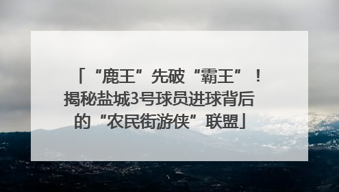 “鹿王”先破“霸王”！揭秘盐城3号球员进球背后的“农民街游侠”联盟