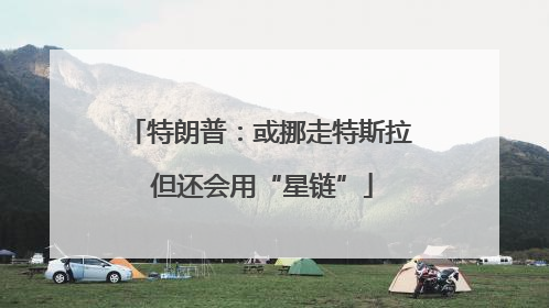 特朗普：或挪走特斯拉 但还会用“星链”