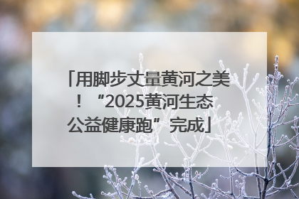用脚步丈量黄河之美！“2025黄河生态公益健康跑”完成