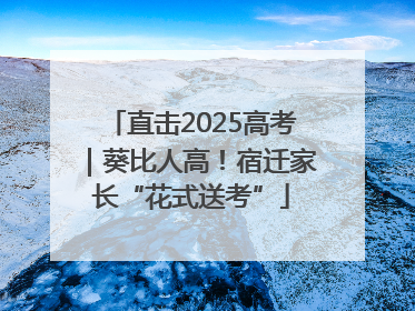 直击2025高考｜葵比人高！宿迁家长“花式送考”