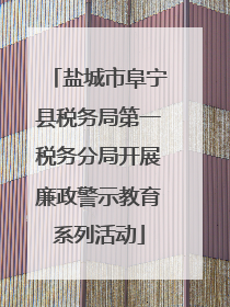 盐城市阜宁县税务局第一税务分局开展廉政警示教育系列活动