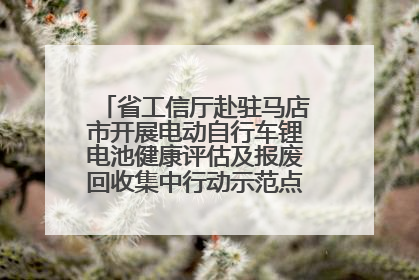省工信厅赴驻马店市开展电动自行车锂电池健康评估及报废回收集中行动示范点建设调研指导