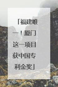 福建唯一！厦门这一项目获中国专利金奖