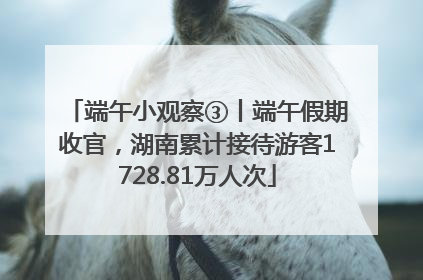 端午小观察③丨端午假期收官，湖南累计接待游客1728.81万人次