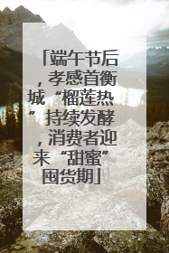 端午节后，孝感首衡城“榴莲热”持续发酵，消费者迎来“甜蜜”囤货期