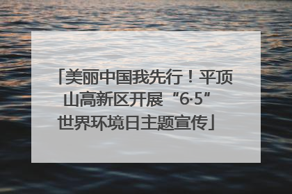 美丽中国我先行！平顶山高新区开展“6·5”世界环境日主题宣传