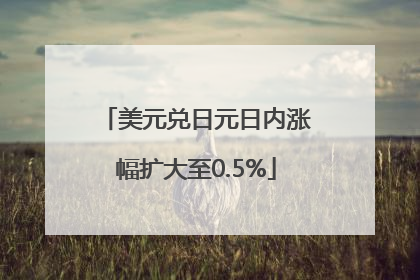 美元兑日元日内涨幅扩大至0.5%