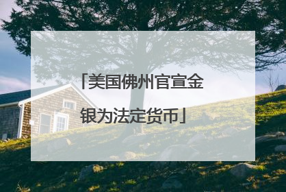 美国佛州官宣金银为法定货币