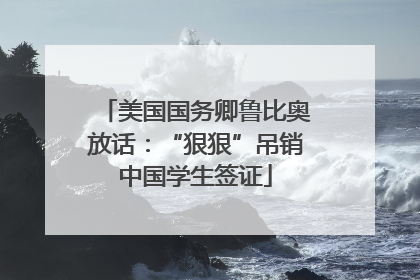 美国国务卿鲁比奥放话：“狠狠”吊销中国学生签证
