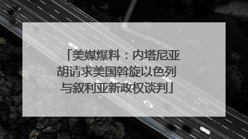 美媒爆料：内塔尼亚胡请求美国斡旋以色列与叙利亚新政权谈判