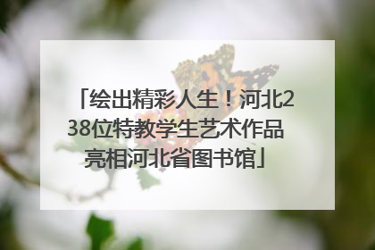 绘出精彩人生！河北238位特教学生艺术作品亮相河北省图书馆