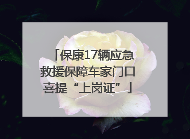 保康17辆应急救援保障车家门口喜提“上岗证”