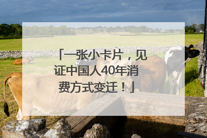 一张小卡片，见证中国人40年消费方式变迁！