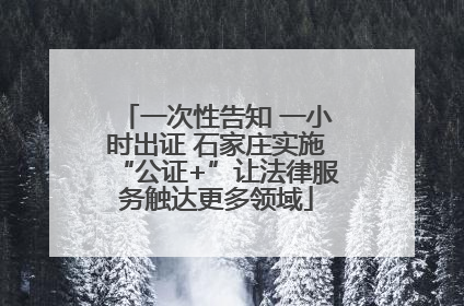 一次性告知 一小时出证 石家庄实施“公证+”让法律服务触达更多领域