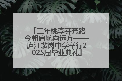 三年桃李芬芳路 今朝启航向远方——庐江裴岗中学举行2025届毕业典礼
