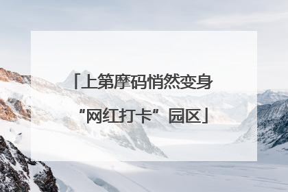 上第摩码悄然变身“网红打卡”园区
