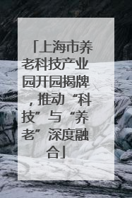 上海市养老科技产业园开园揭牌，推动“科技”与“养老”深度融合