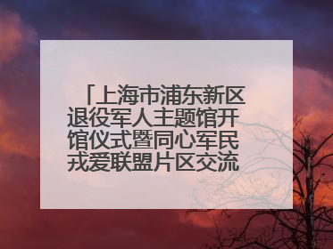 上海市浦东新区退役军人主题馆开馆仪式暨同心军民戎爱联盟片区交流会举行