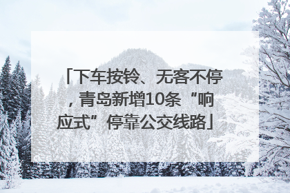 下车按铃、无客不停，青岛新增10条“响应式”停靠公交线路