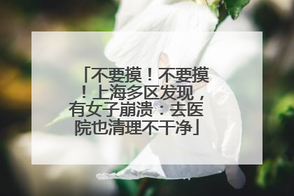 不要摸！不要摸！上海多区发现，有女子崩溃：去医院也清理不干净