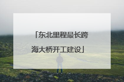 东北里程最长跨海大桥开工建设