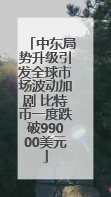 中东局势升级引发全球市场波动加剧 比特币一度跌破99000美元