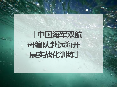 中国海军双航母编队赴远海开展实战化训练