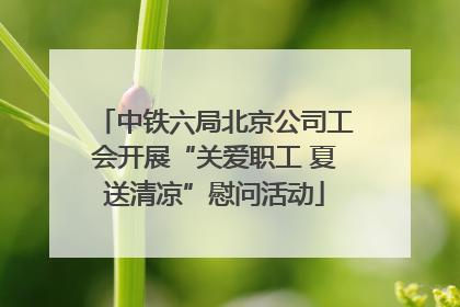 中铁六局北京公司工会开展“关爱职工 夏送清凉”慰问活动