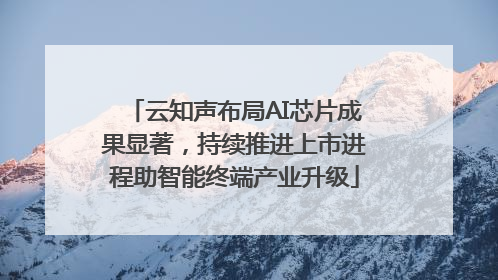 云知声布局AI芯片成果显著，持续推进上市进程助智能终端产业升级