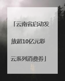 云南省启动发放超10亿元彩云系列消费券