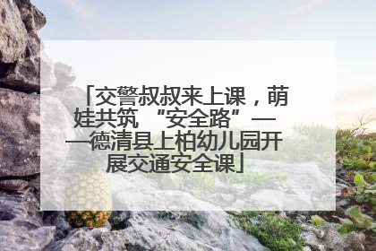 交警叔叔来上课，萌娃共筑 “安全路”——德清县上柏幼儿园开展交通安全课