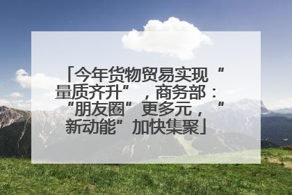 今年货物贸易实现“量质齐升”，商务部：“朋友圈”更多元，“新动能”加快集聚