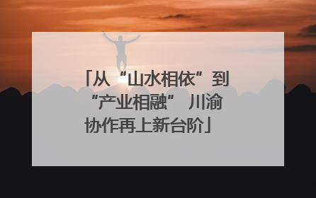 从“山水相依”到“产业相融” 川渝协作再上新台阶