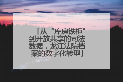 从“库房铁柜”到开放共享的司法数据，龙江法院档案的数字化转型