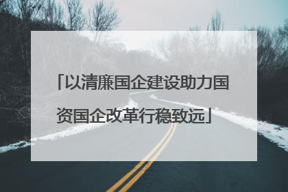 以清廉国企建设助力国资国企改革行稳致远