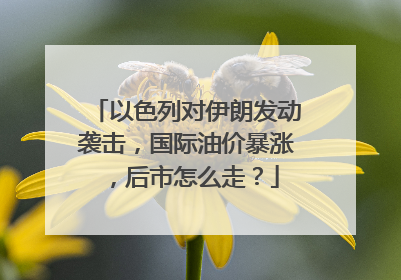 以色列对伊朗发动袭击，国际油价暴涨，后市怎么走？