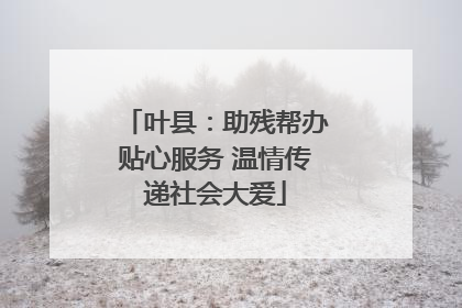 叶县：助残帮办贴心服务 温情传递社会大爱