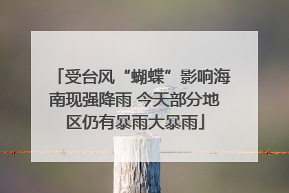 受台风“蝴蝶”影响海南现强降雨 今天部分地区仍有暴雨大暴雨