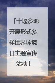 十堰多地开展形式多样世界环境日主题宣传活动