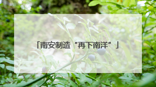 南安制造“再下南洋”