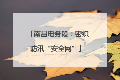 南昌电务段：密织防汛“安全网”