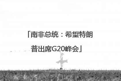 南非总统：希望特朗普出席G20峰会