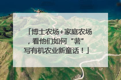 博士农场+家庭农场，看他们如何“薯” 写有机农业新童话！