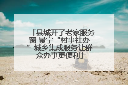 县城开了老家服务窗 景宁“村事社办”城乡集成服务让群众办事更便利